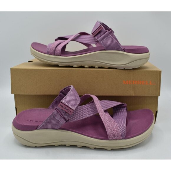 Merrell Womens Size 8 District 4 Mendi Mauve Open Toe Sandals Shoes - Picture 4 of 15